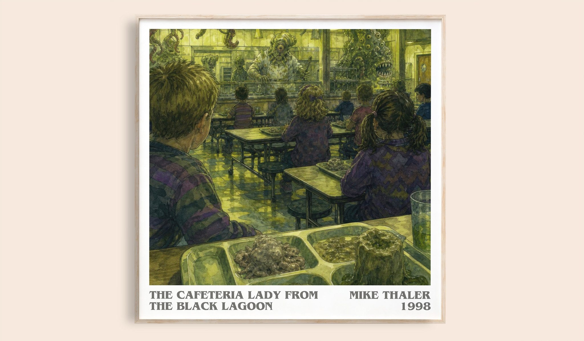 cafeteria lady from the black lagoon Literary Art Print by Mike Thaler