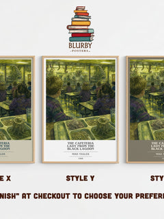 The cafeteria lady from the black lagoon book cover print in frame leaning in hallway – childrens wall art