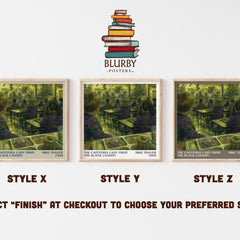 The cafeteria lady from the black lagoon literary print in frame leaning in hallway – childrens wall art