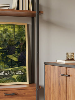 The cafeteria lady from the black lagoon book watercolour illustration paper finish options – matte satin gloss