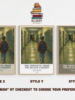 The Principal From the Black Lagoon book cover print in frame leaning in hallway – childrens wall art