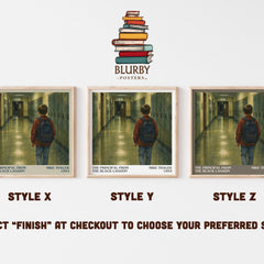 The Principal From the Black Lagoon literary print in frame leaning in hallway – childrens wall art