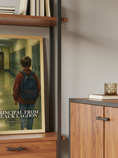 The Principal From the Black Lagoon book watercolour illustration paper finish options – matte satin gloss