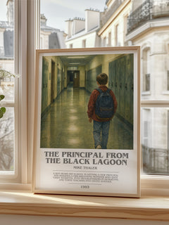 The Principal From the Black Lagoon bookish poster colour and style options – Mike Thaler book art