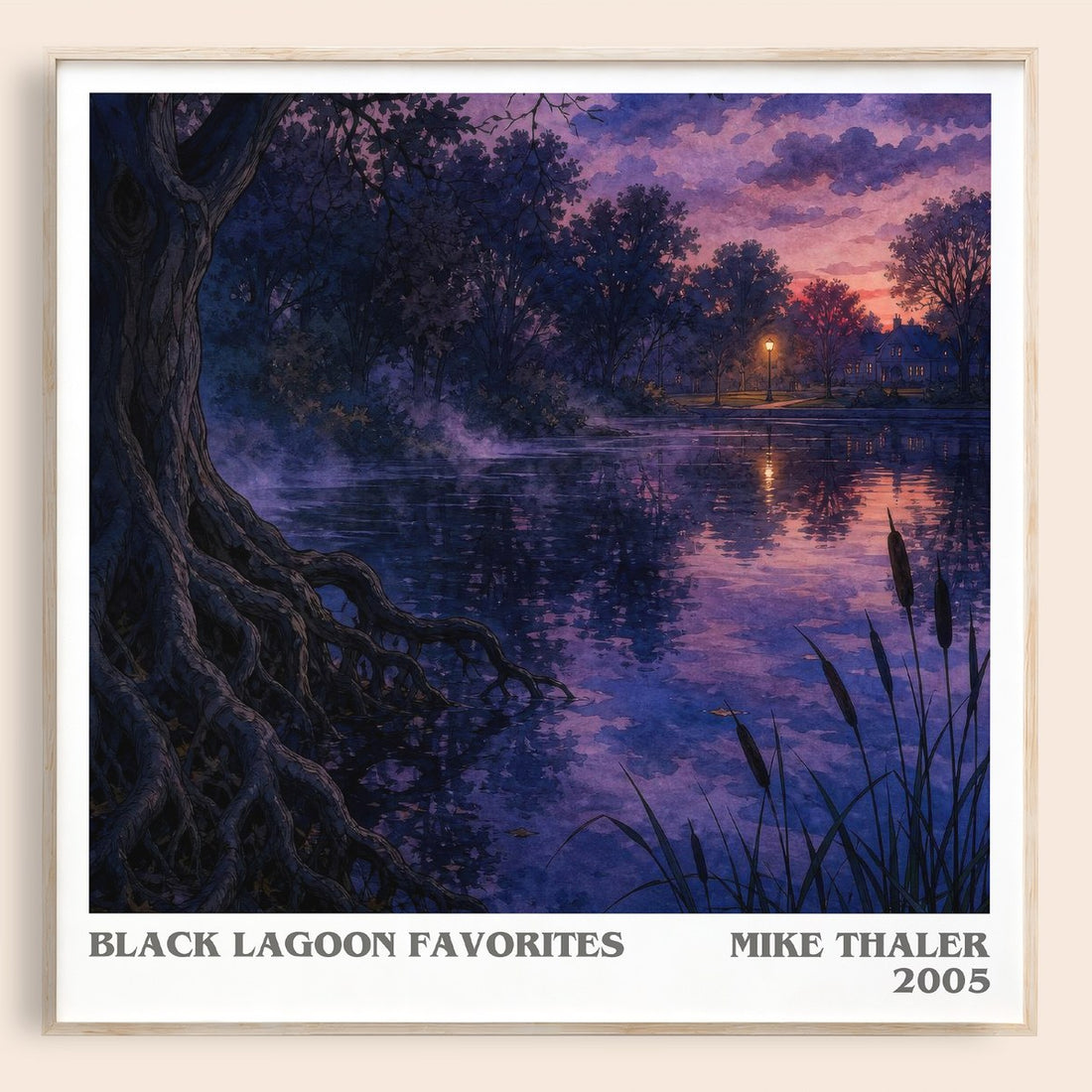 Black Lagoon favorites literary book poster by Mike Thaler – framed literary art print