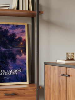 Black Lagoon favorites book watercolour illustration paper finish options – matte satin gloss