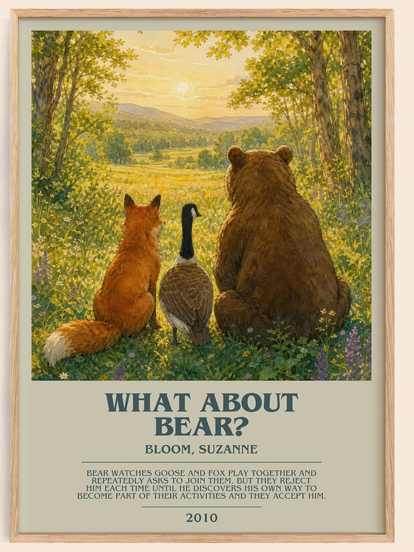 What about Bear? bookish book poster by Bloom, Suzanne – framed literary art print
