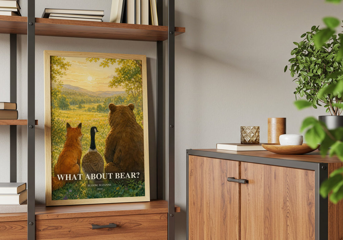 What about Bear? book watercolour illustration paper finish options – matte satin gloss