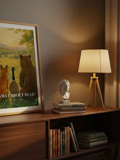 What about Bear? watercolour print on bookshelf – Bloom, Suzanne fan gift