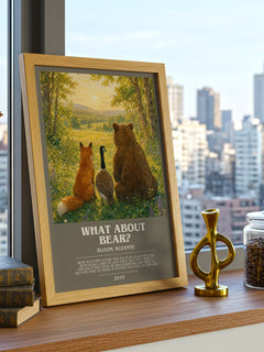 What about Bear? bookish print framed by window – literary home decor