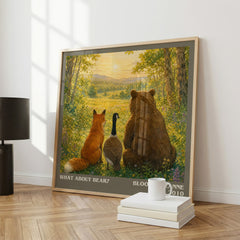 What about Bear? literary print framed by window – literary home decor