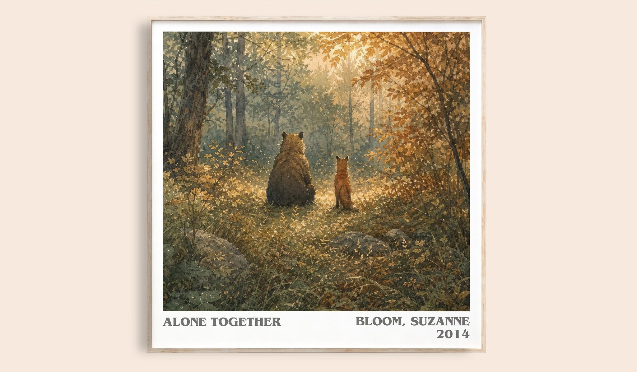 Alone together Literary Art Print by Bloom, Suzanne
