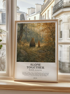 Alone together bookish poster colour and style options – Bloom, Suzanne book art