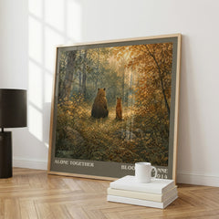Alone together literary print framed by window – literary home decor