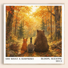 Oh! What a surprise! literary book poster by Bloom, Suzanne – framed literary art print