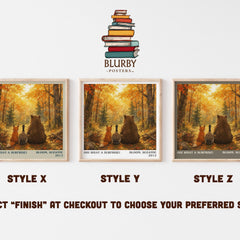 Oh! What a surprise! literary print in frame leaning in hallway – childrens wall art