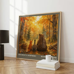Oh! What a surprise! literary print framed by window – literary home decor