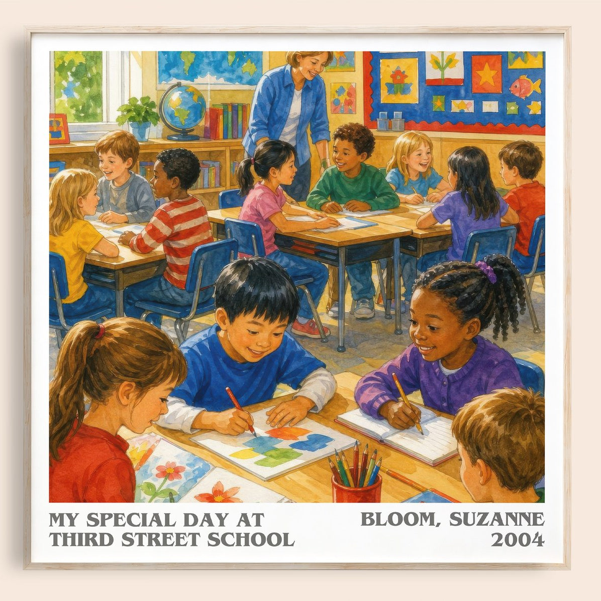 My Special Day at Third Street School literary book poster by Bloom, Suzanne – framed literary art print