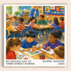 My Special Day at Third Street School literary book poster by Bloom, Suzanne – framed literary art print