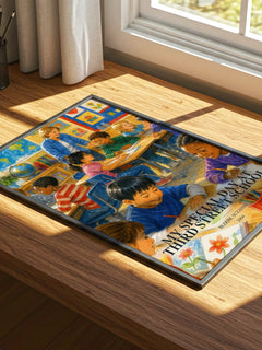 My Special Day at Third Street School watercolour book poster framed on wall – childrens wall art
