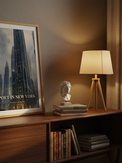 Poet in New York watercolour print on bookshelf – Federico García Lorca fan gift