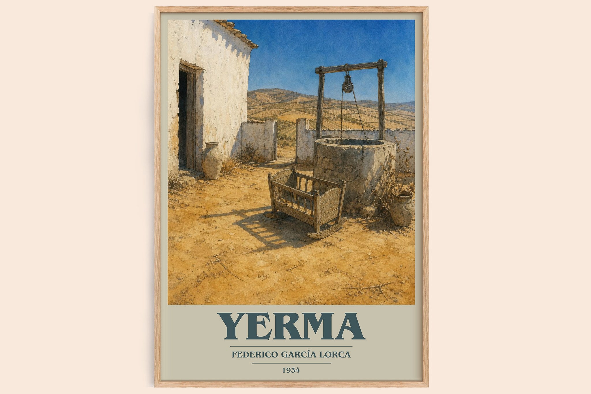 Yerma Book Cover Poster by Federico García Lorca