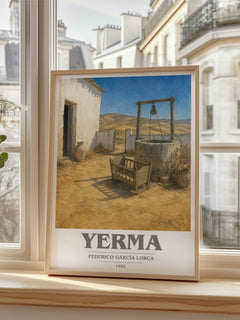 Yerma book cover poster colour and style options – Federico García Lorca book art