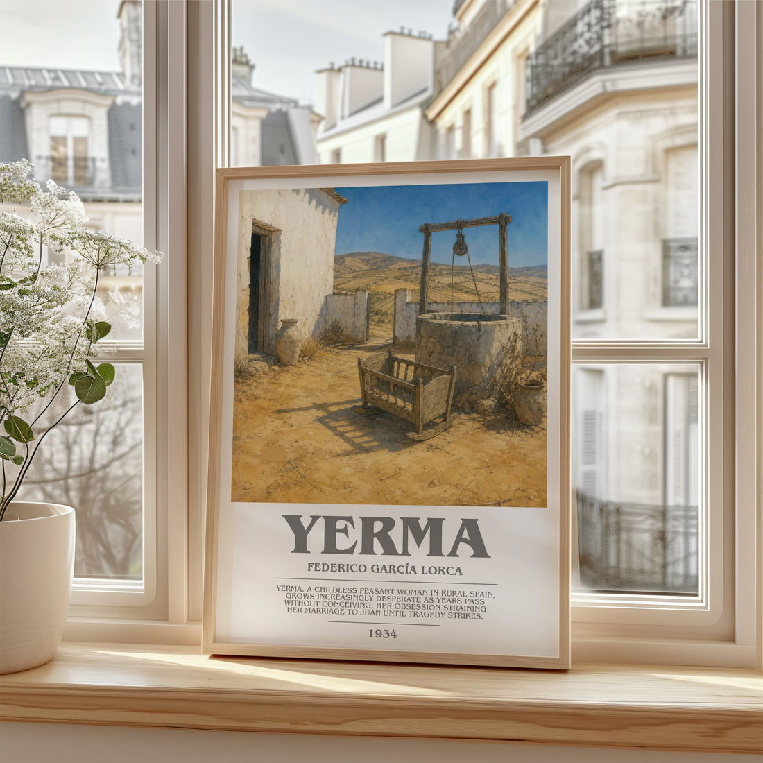 Yerma bookish poster colour and style options – Federico García Lorca book art