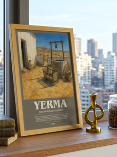 Yerma bookish print framed by window – literary home decor