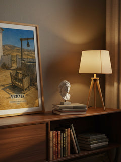 Yerma watercolour print on bookshelf – Federico García Lorca fan gift