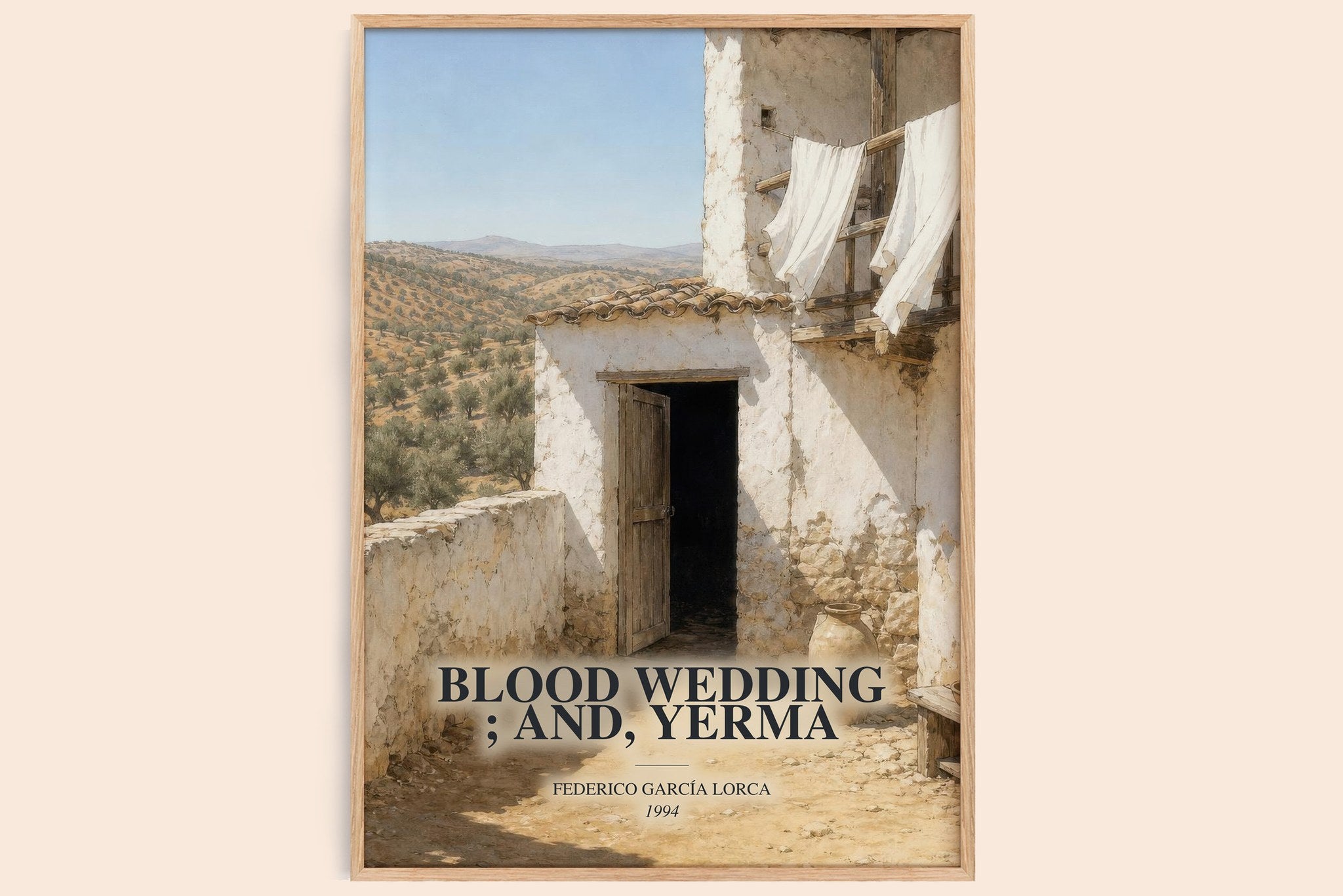 Blood wedding ; and, Yerma Book Watercolour Illustration by F. Lorca
