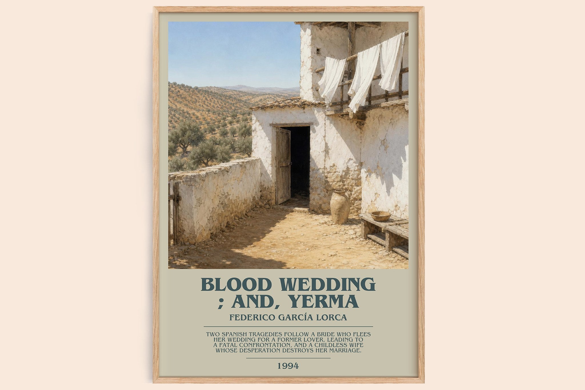 Blood wedding ; and, Yerma Bookish Wall Art by Federico García Lorca