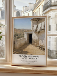 Blood wedding ; and, Yerma book cover poster colour and style options – Federico García Lorca book art
