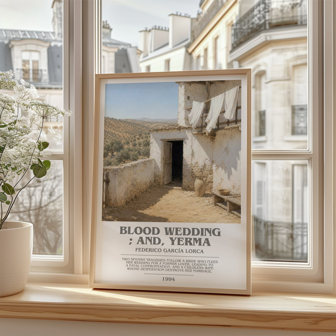 Blood wedding ; and, Yerma bookish poster colour and style options – Federico García Lorca book art