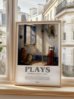 Plays bookish poster colour and style options – Federico García Lorca book art