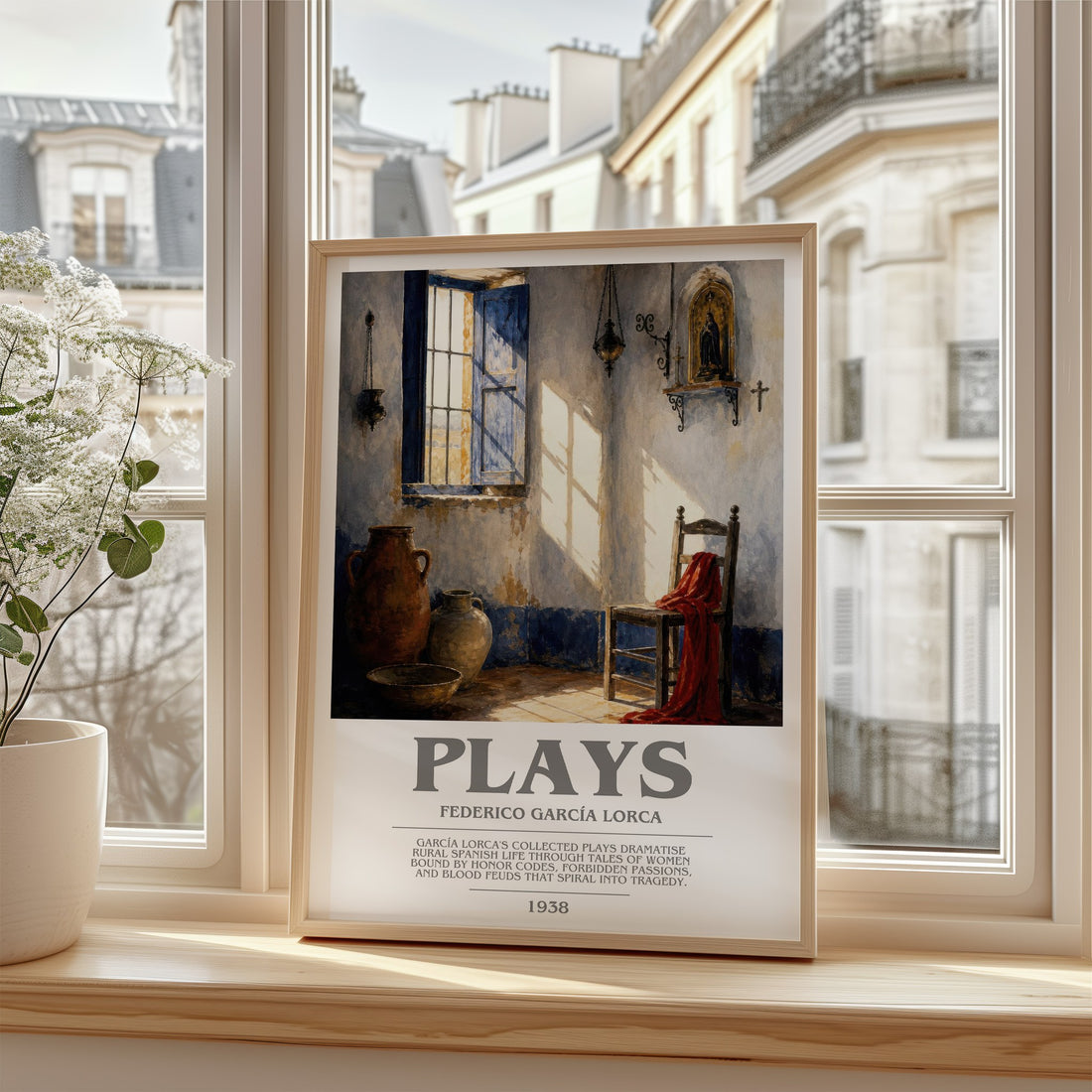 Plays bookish poster colour and style options – Federico García Lorca book art