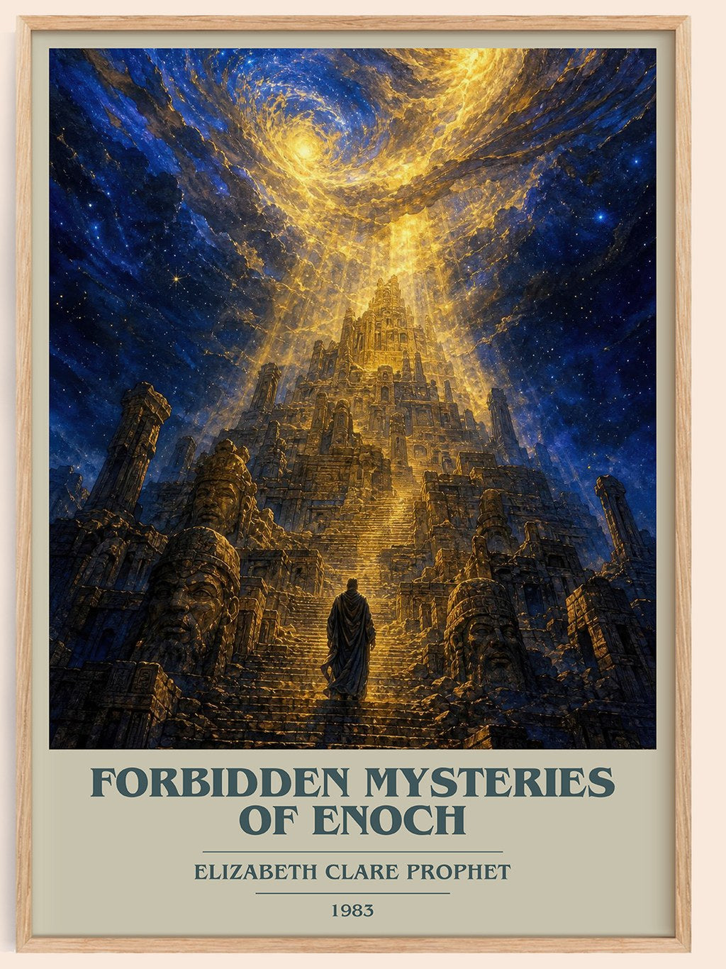 Forbidden mysteries of Enoch book cover book poster by Elizabeth Clare Prophet – framed literary art print