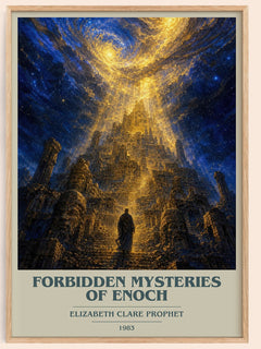 Forbidden mysteries of Enoch book cover book poster by Elizabeth Clare Prophet – framed literary art print