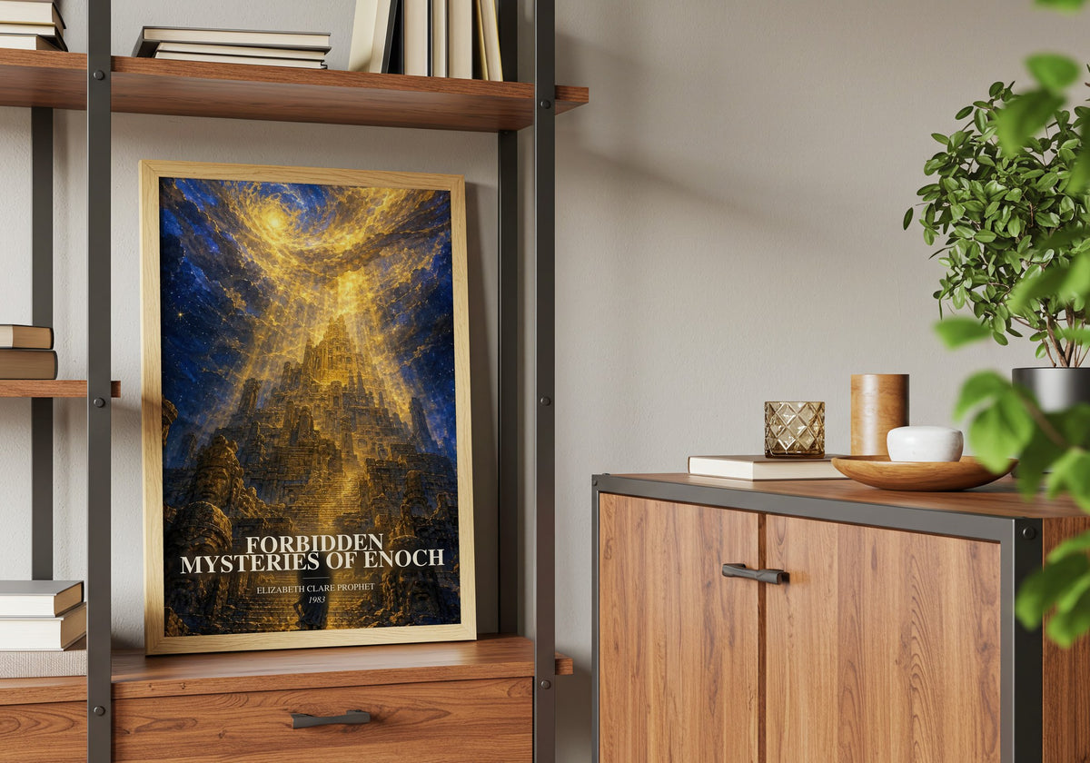 Forbidden mysteries of Enoch book watercolour illustration paper finish options – matte satin gloss