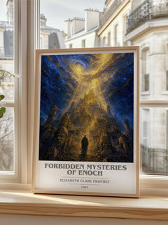 Forbidden mysteries of Enoch book cover poster colour and style options – Elizabeth Clare Prophet book art