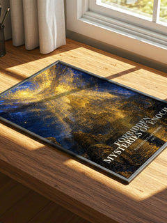Forbidden mysteries of Enoch watercolour book poster framed on wall – non fiction wall art