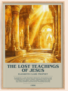 The lost teachings of Jesus bookish book poster by Elizabeth Clare Prophet – framed literary art print