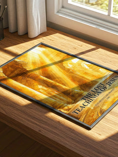 The lost teachings of Jesus watercolour book poster framed on wall – non fiction wall art