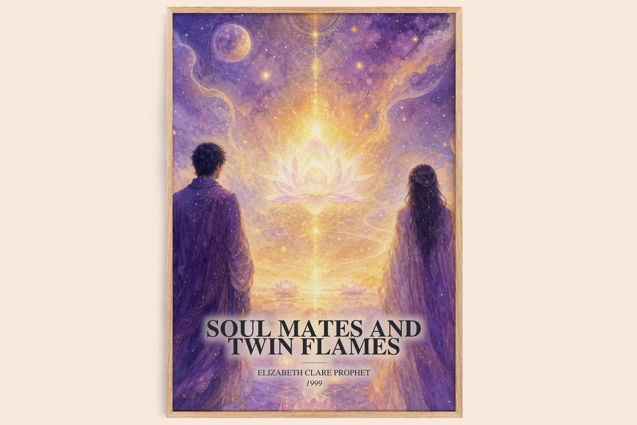 Soul Mates and Twin Flames Book Watercolour Illustration by E. Prophet