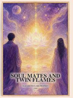 Soul Mates and Twin Flames watercolour book poster by Elizabeth Clare Prophet – framed literary art print
