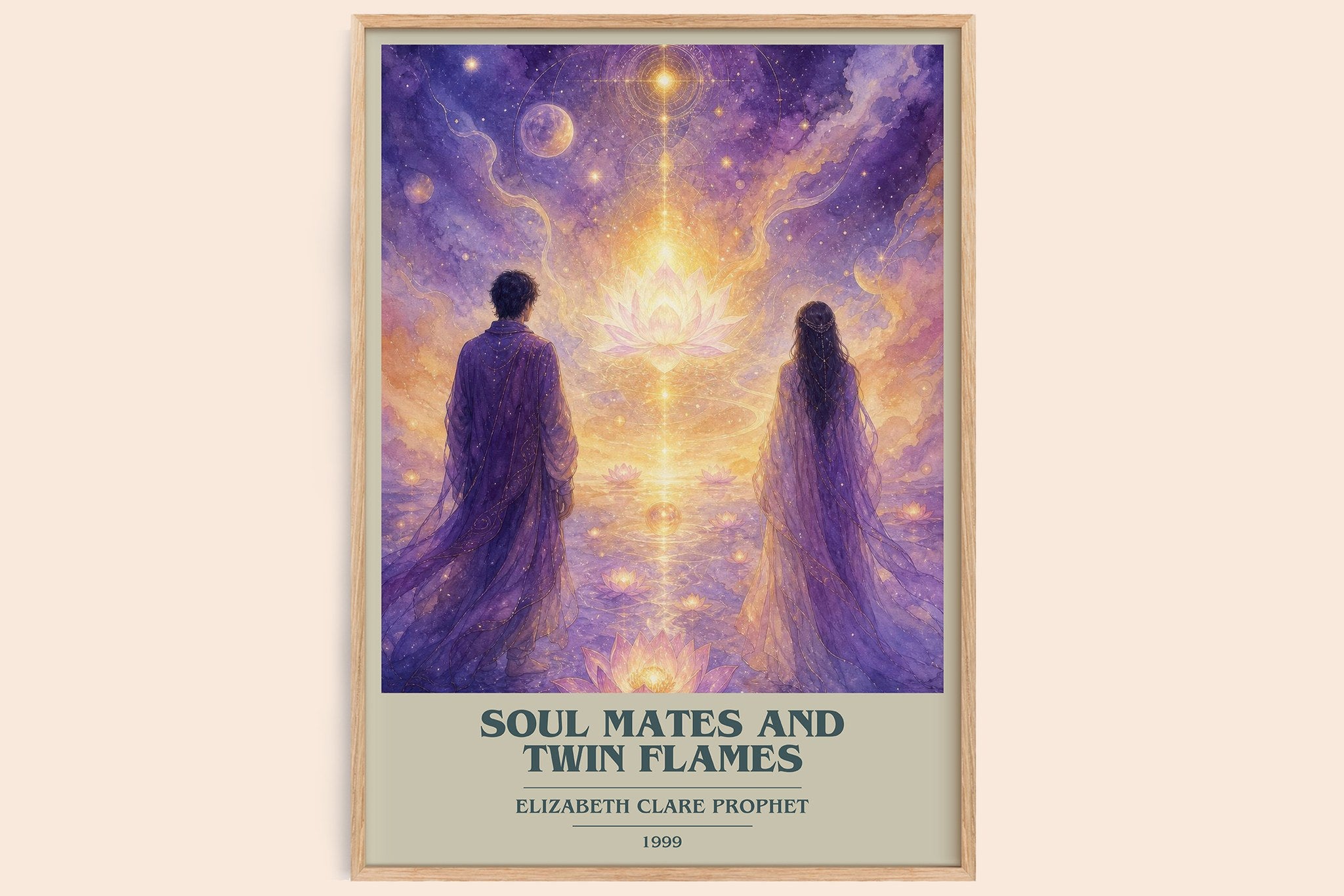 Soul Mates and Twin Flames Book Cover Poster by E. Prophet