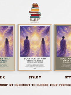 Soul Mates and Twin Flames bookish print in frame leaning in hallway – philosophy wall art