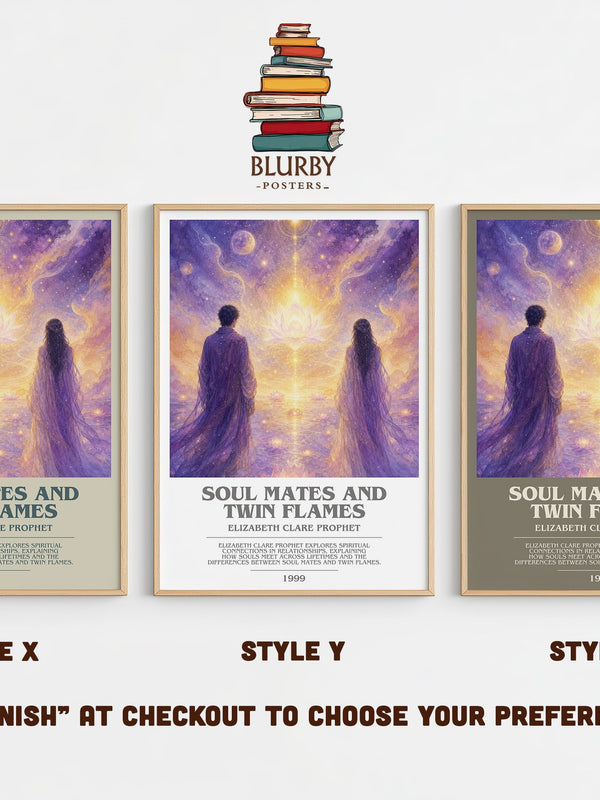 Soul Mates and Twin Flames bookish print in frame leaning in hallway – philosophy wall art