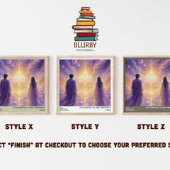 Soul Mates and Twin Flames literary print in frame leaning in hallway – philosophy wall art