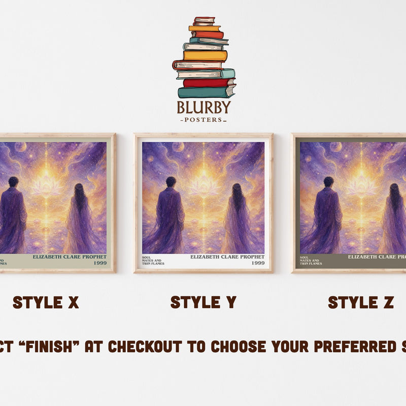 Soul Mates and Twin Flames literary print in frame leaning in hallway – philosophy wall art